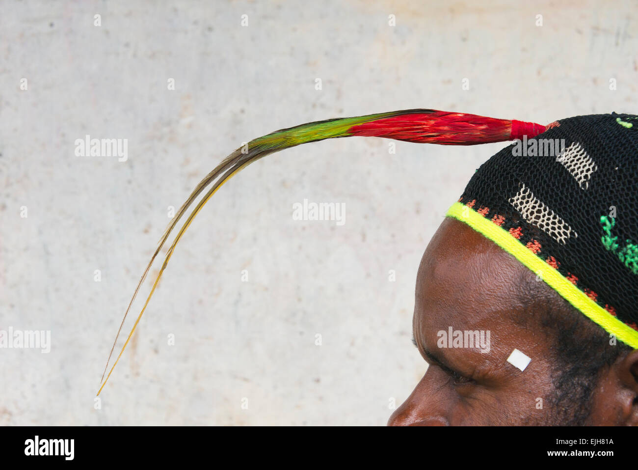 Dani Mann, Wamena, Papua, Indonesien Stockfoto