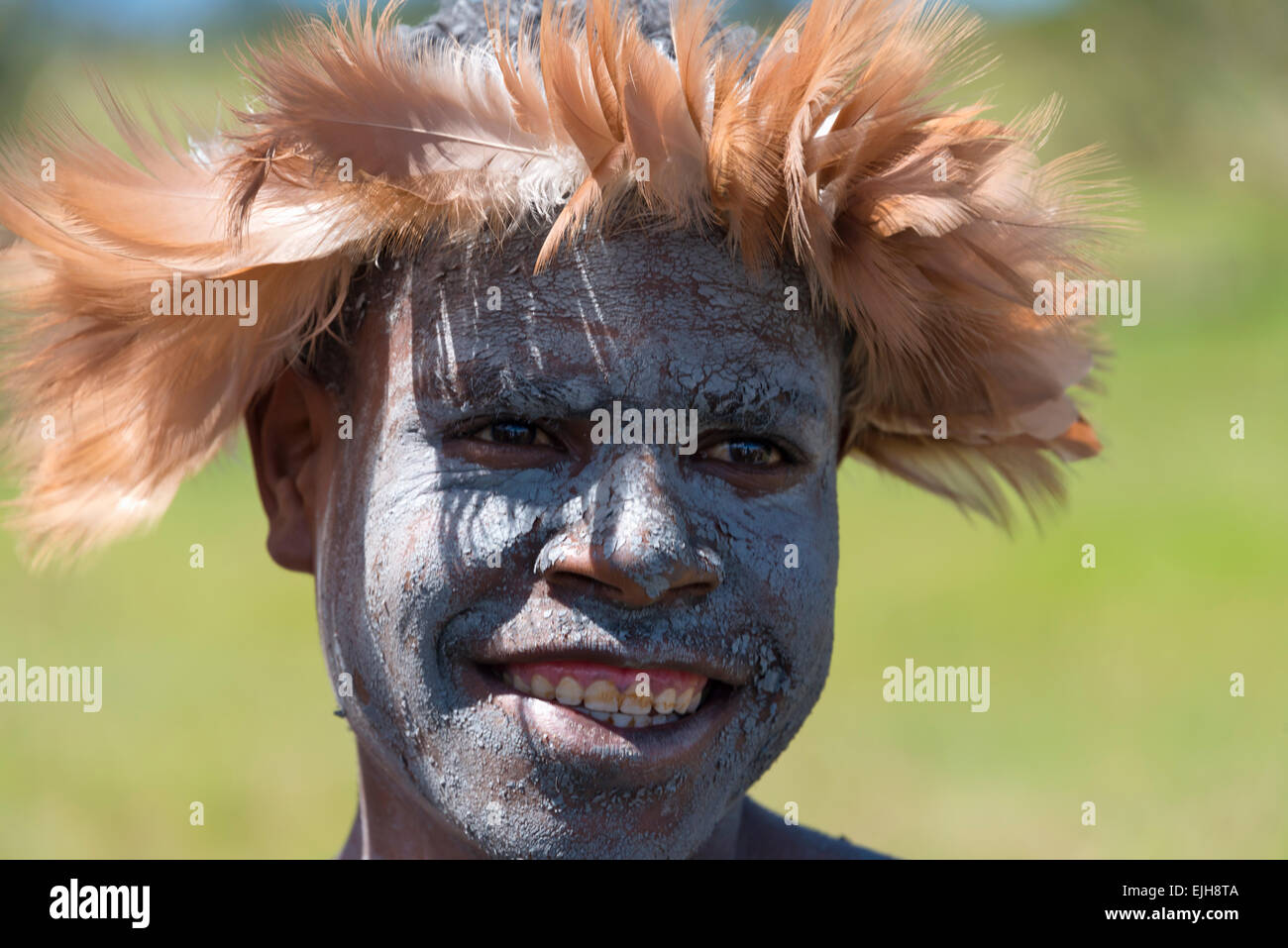 Dani Boy in Baliem Tal Festival, Wamena, Papua, Indonesien Stockfoto
