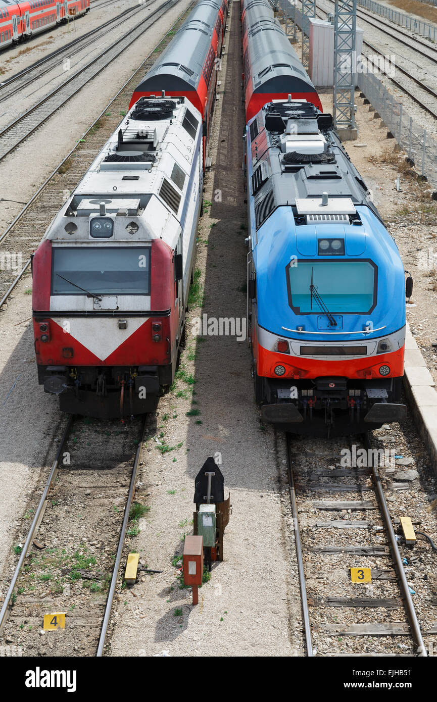 Intercity-Bahn-Züge für Passagiere Stockfoto