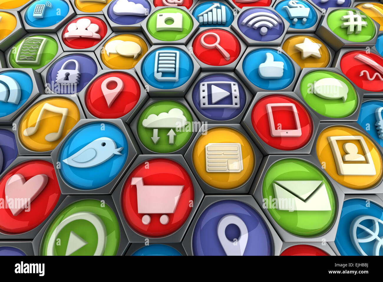 Social-Media-Hintergrund Stockfoto