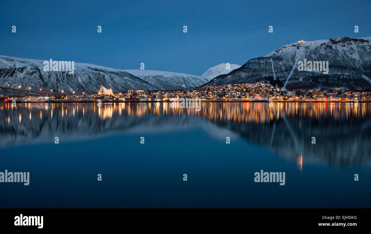 Panorama-Blick auf Tromsø, Norwegen Stockfoto