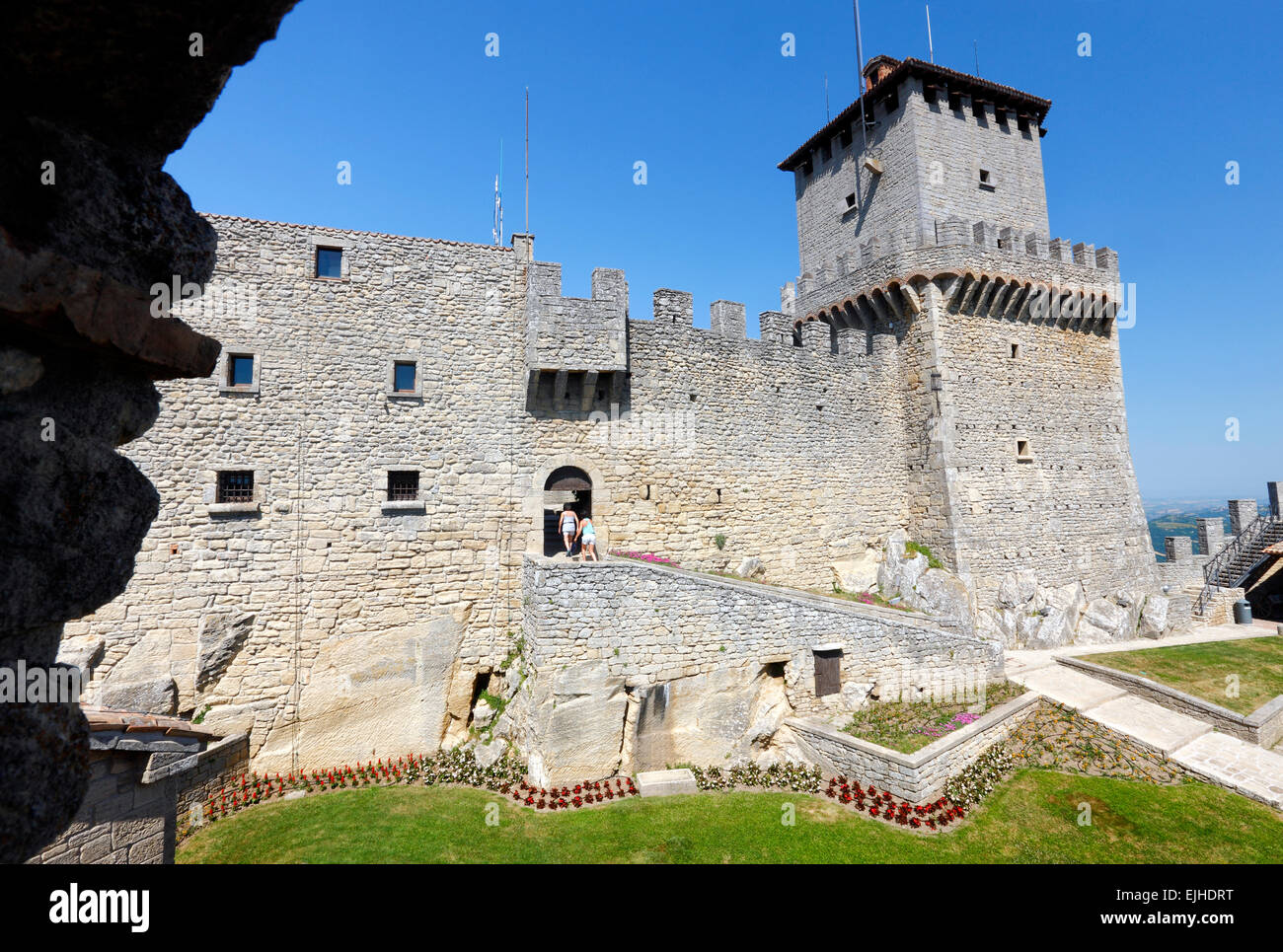 San Marino - der Turm Guaita Stockfoto