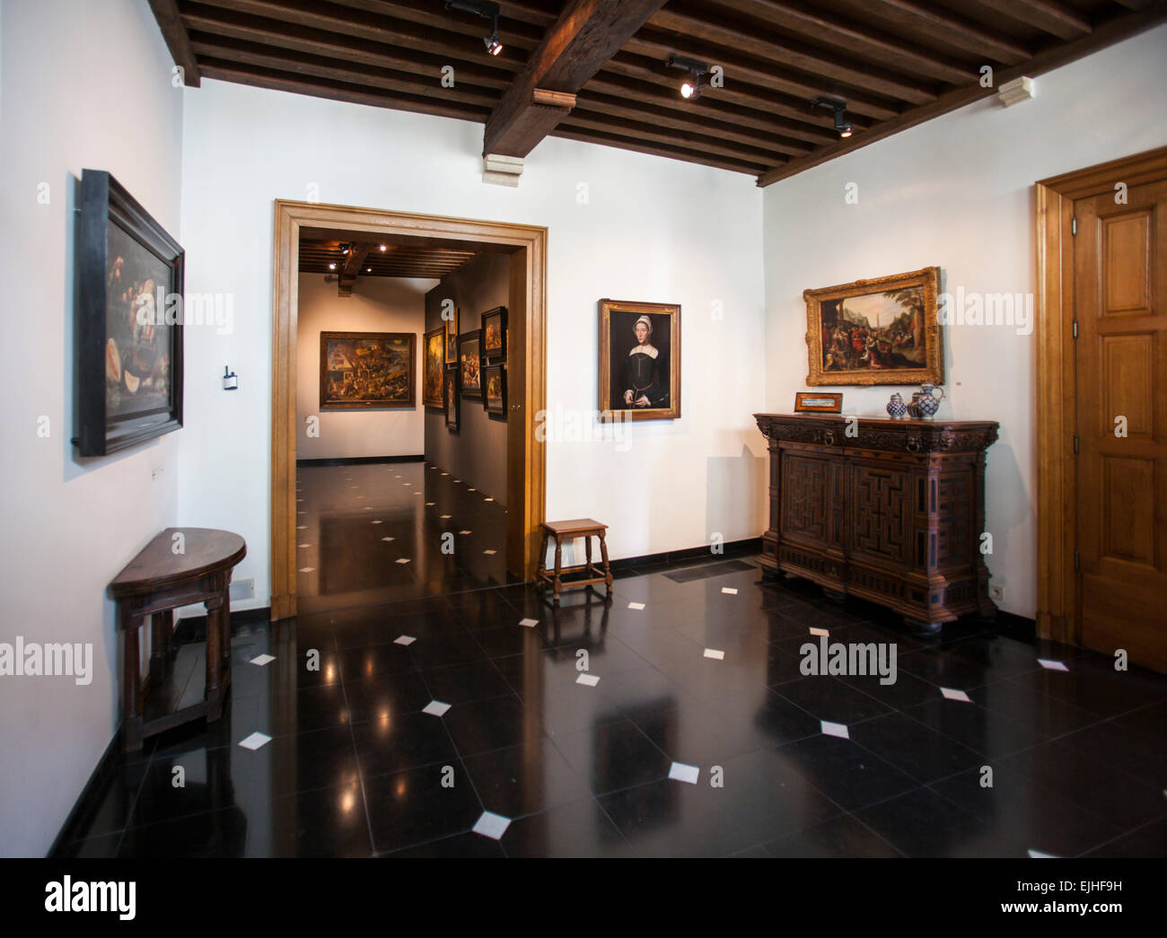 Plantin-Moretus Museum Innenraum, Antwerpen, Belgien Stockfoto