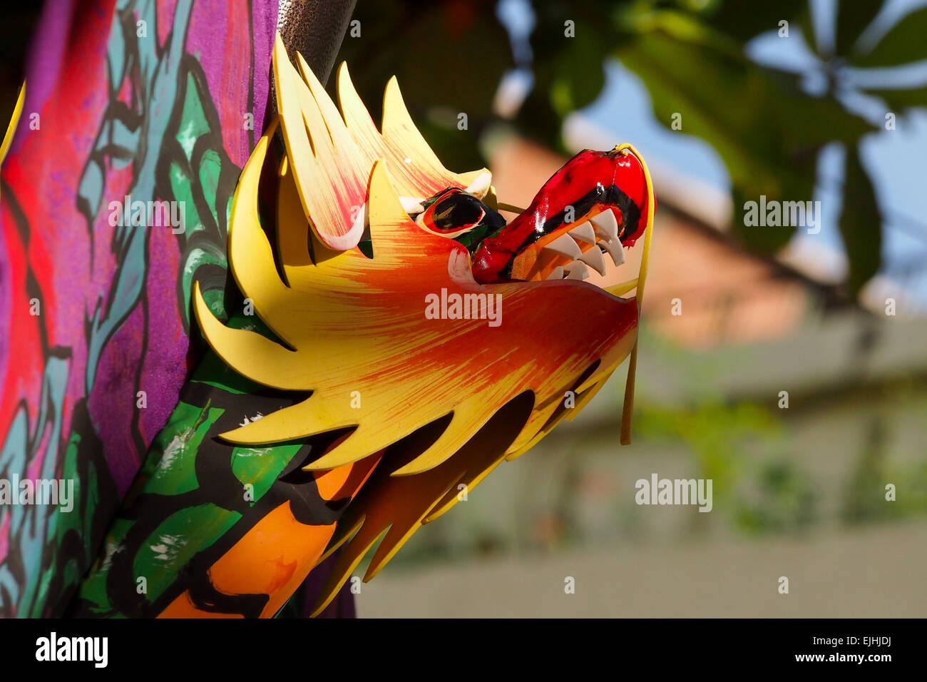 Teil des traditionellen Drachen Bali, Indonesien Stockfoto