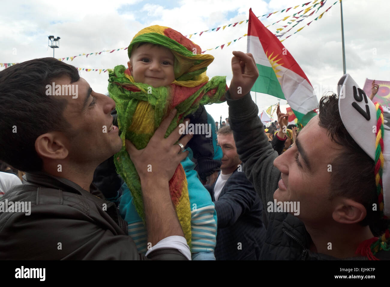 Kurden feiern Newroz, kurdischen Neujahrsfest in Diyarbakir, Türkei-Kurdistan, Türkei Stockfoto