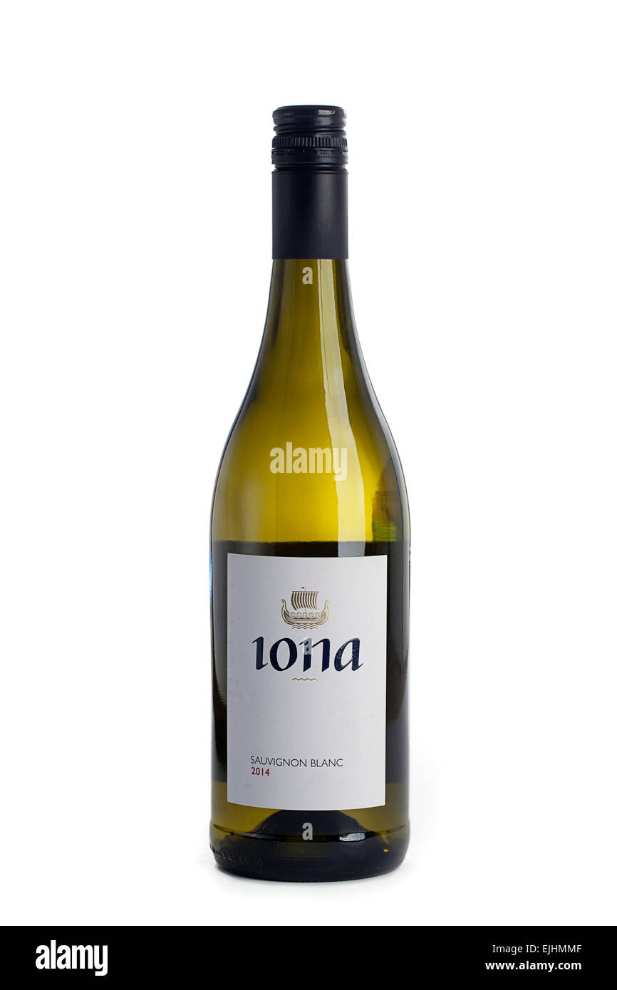 Eine Flasche Sauvignon Blanc Iona Stockfoto