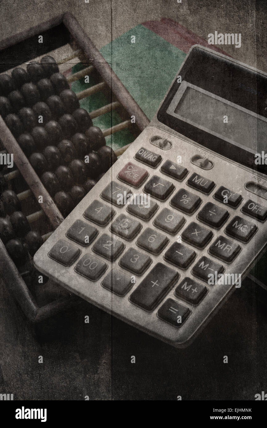 Buchhalter-Ära vor Digitalsystem. klassischen Stil Stockfoto