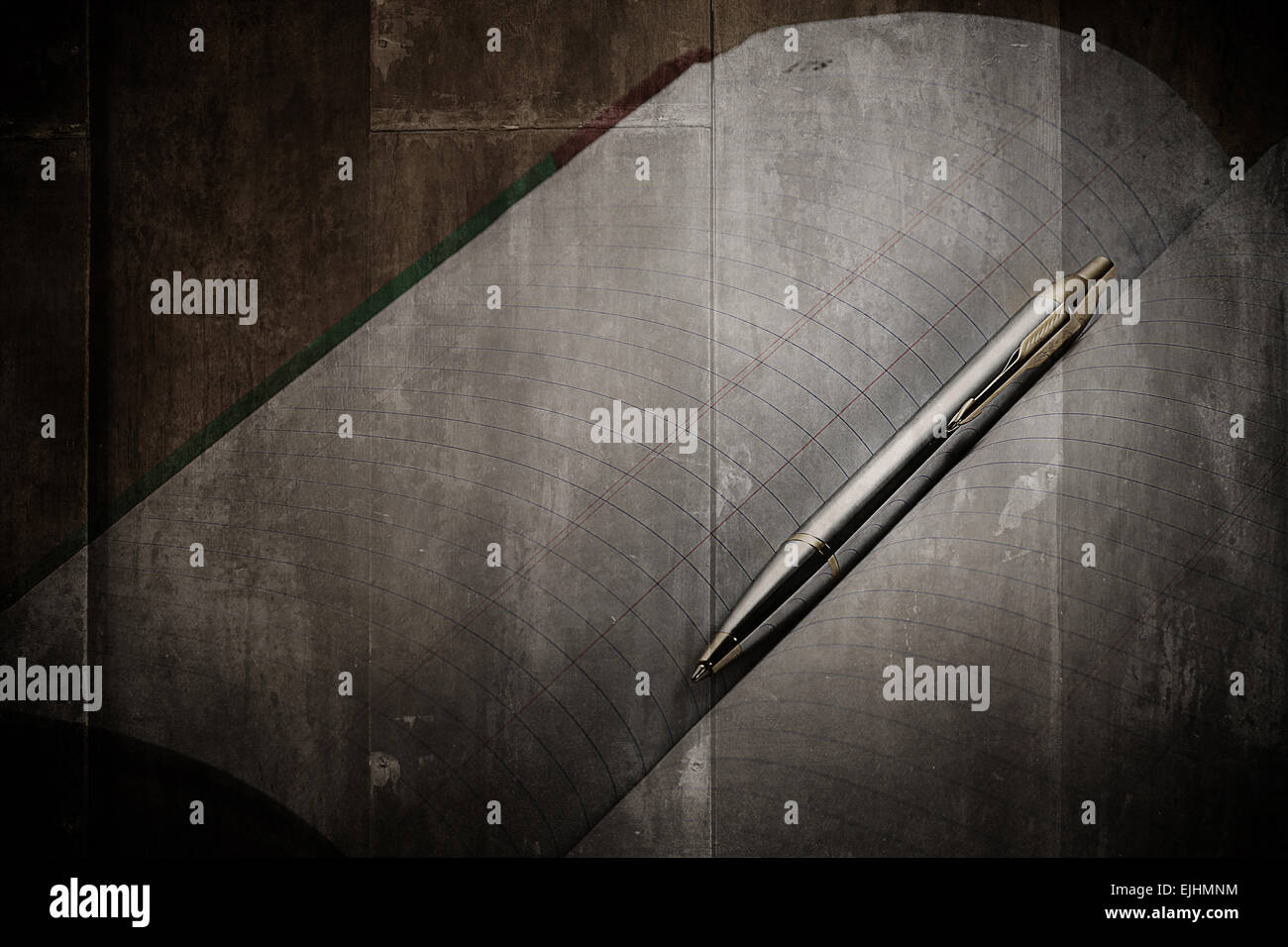 Buchhalter-Ära vor Digitalsystem. klassischen Stil Stockfoto