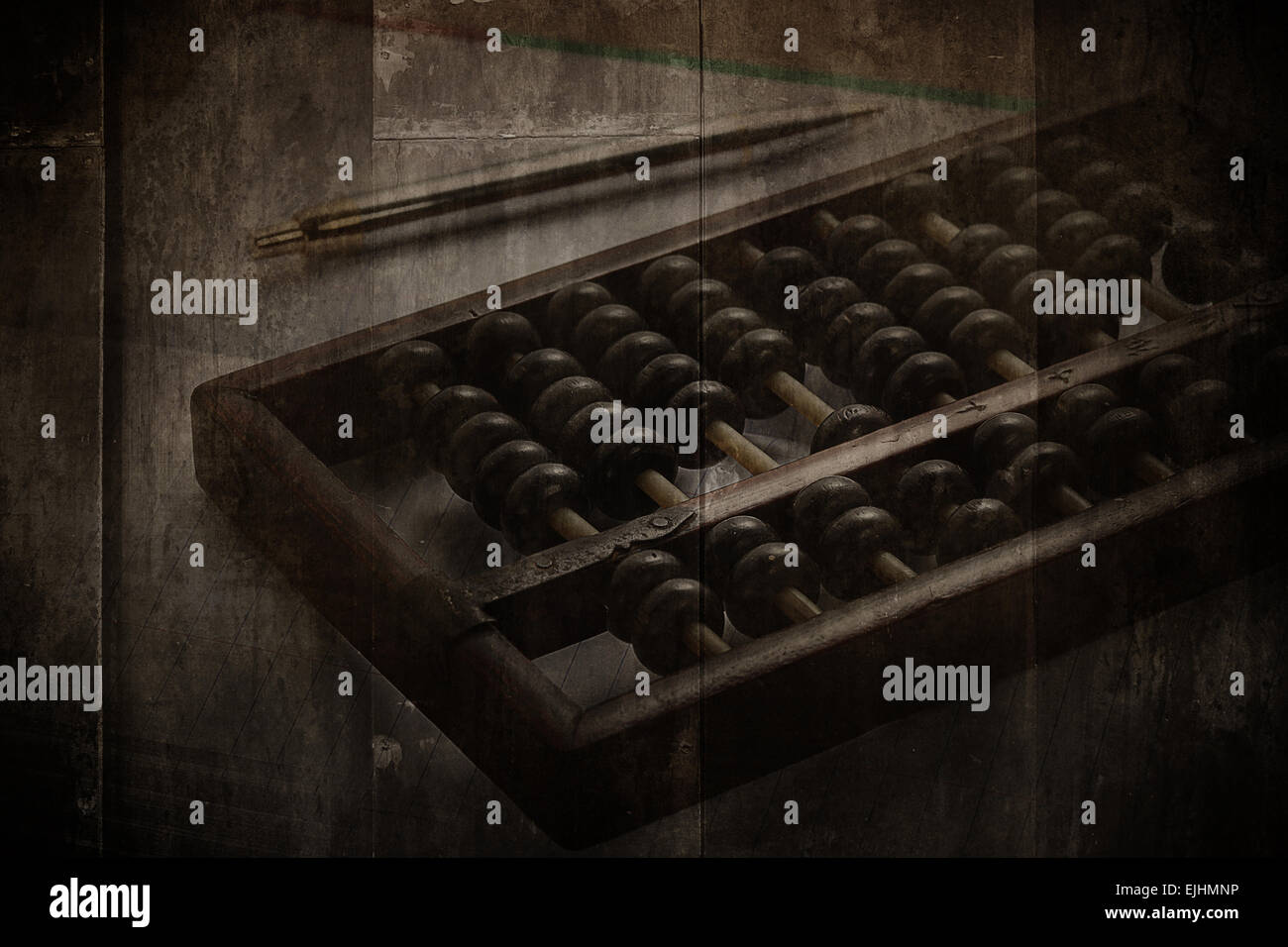 Buchhalter-Ära vor Digitalsystem. klassischen Stil Stockfoto