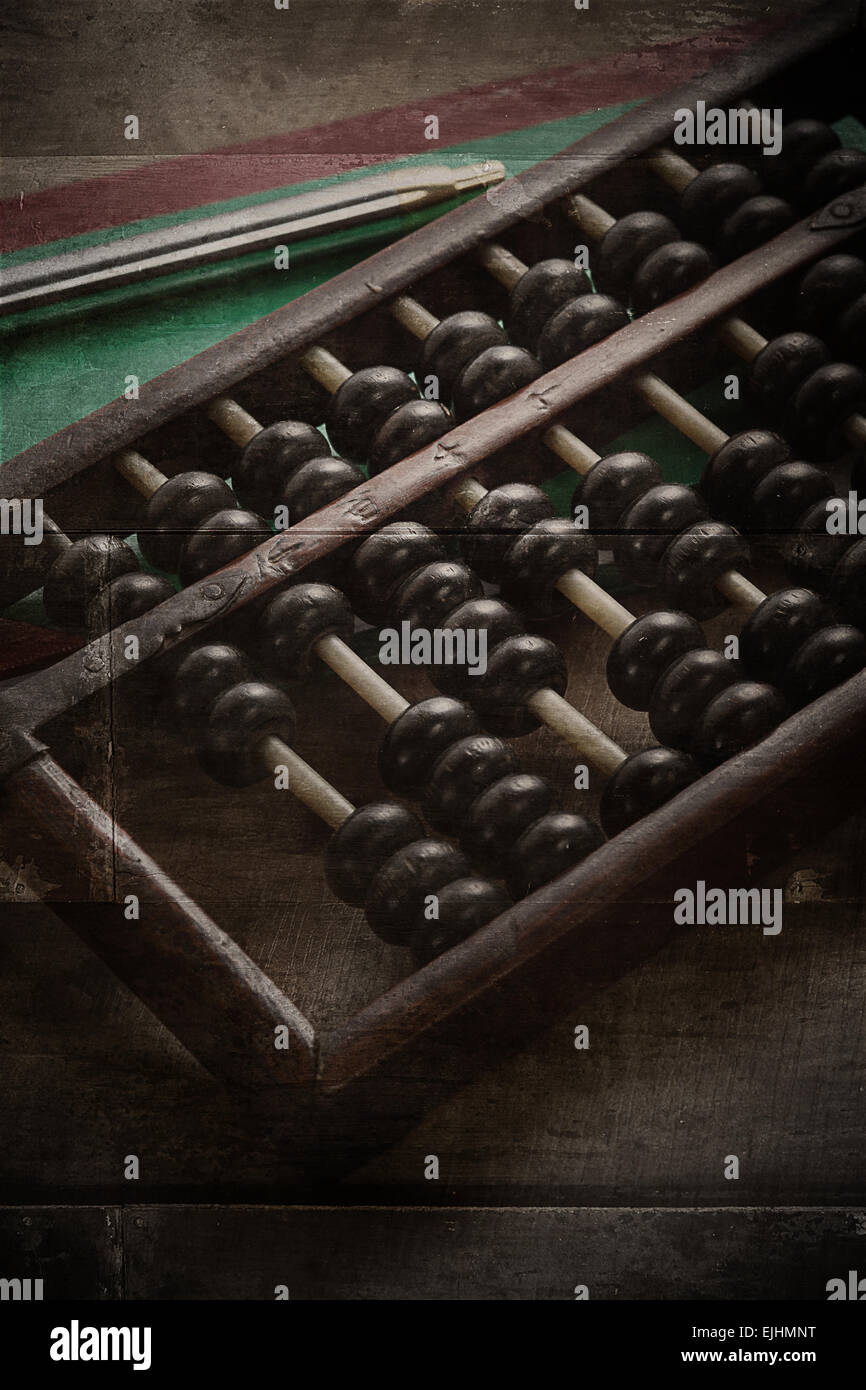 Buchhalter-Ära vor Digitalsystem. klassischen Stil Stockfoto