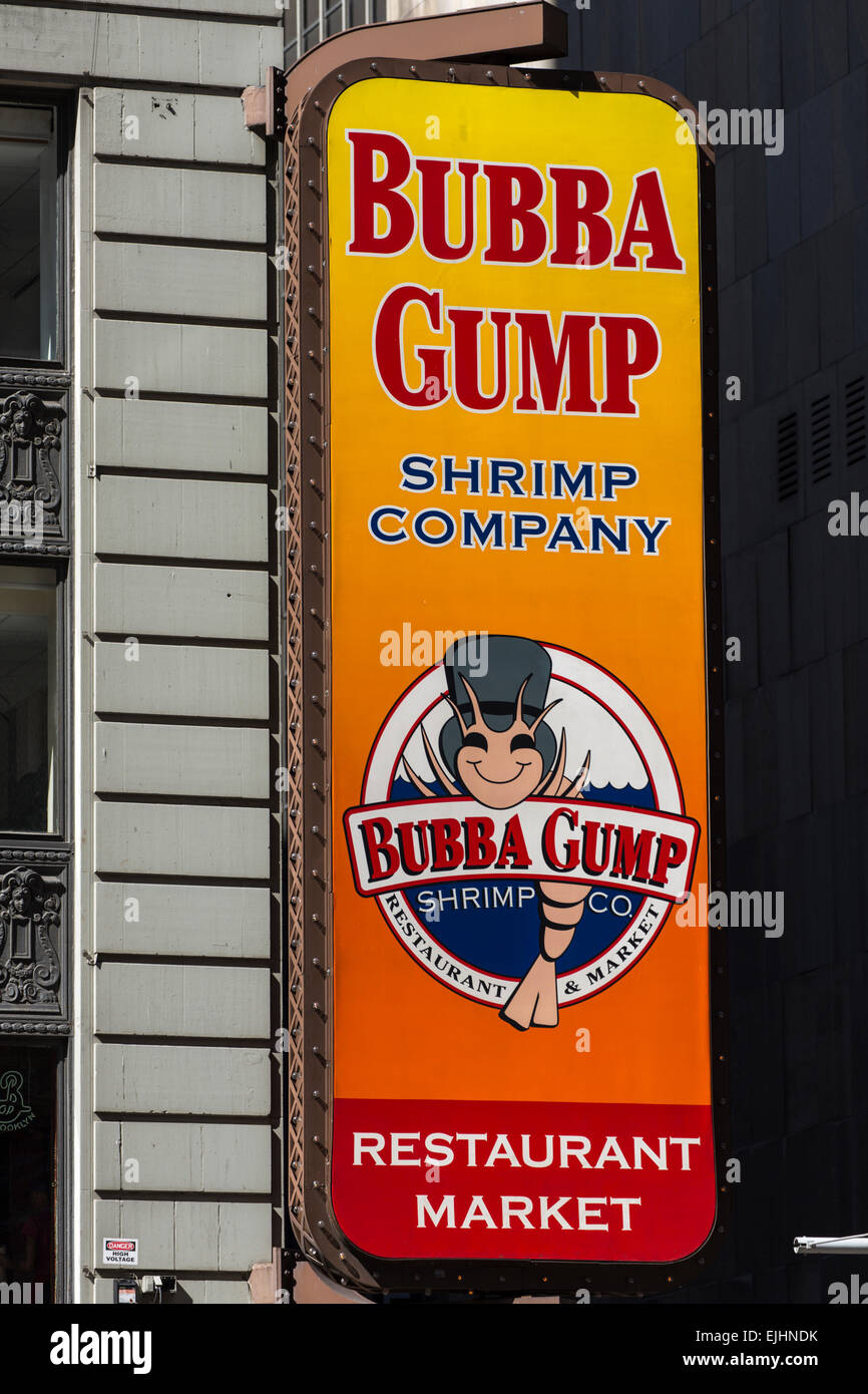 Bubba Gump Shrimp Restaurant und Markt, New York City, USA Stockfoto