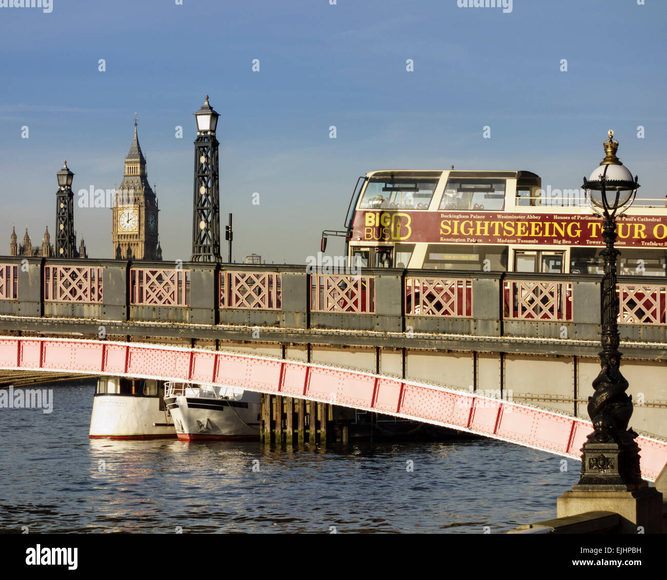 Big Ben und Lambeth Bridge, London, UK Stockfoto