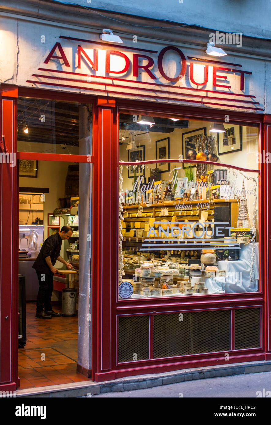 Androuet Käseladen in Paris, Frankreich Stockfoto