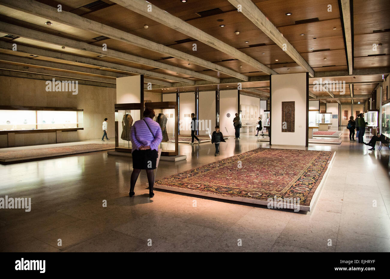 Esfahan Teppich und Exponate im Museu Calouste Gulbenkian - Lissabon Portugal Stockfoto