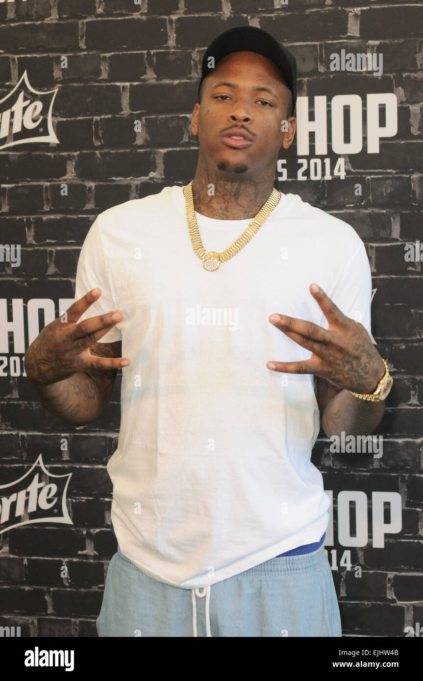 2014 BET Hip Hop Awards statt, bei der Atlanta Civic Center - Ankünfte mit: YG wo: Atlanta, Georgia, USA bei: 20 Sep 2014 Stockfoto