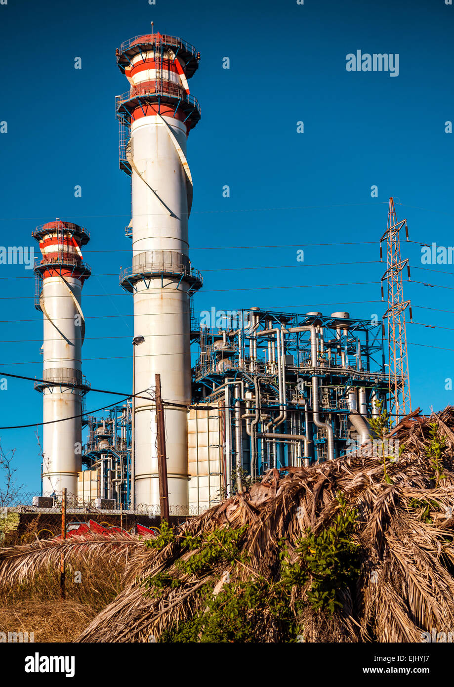 Öl-Raffinerie Stockfoto