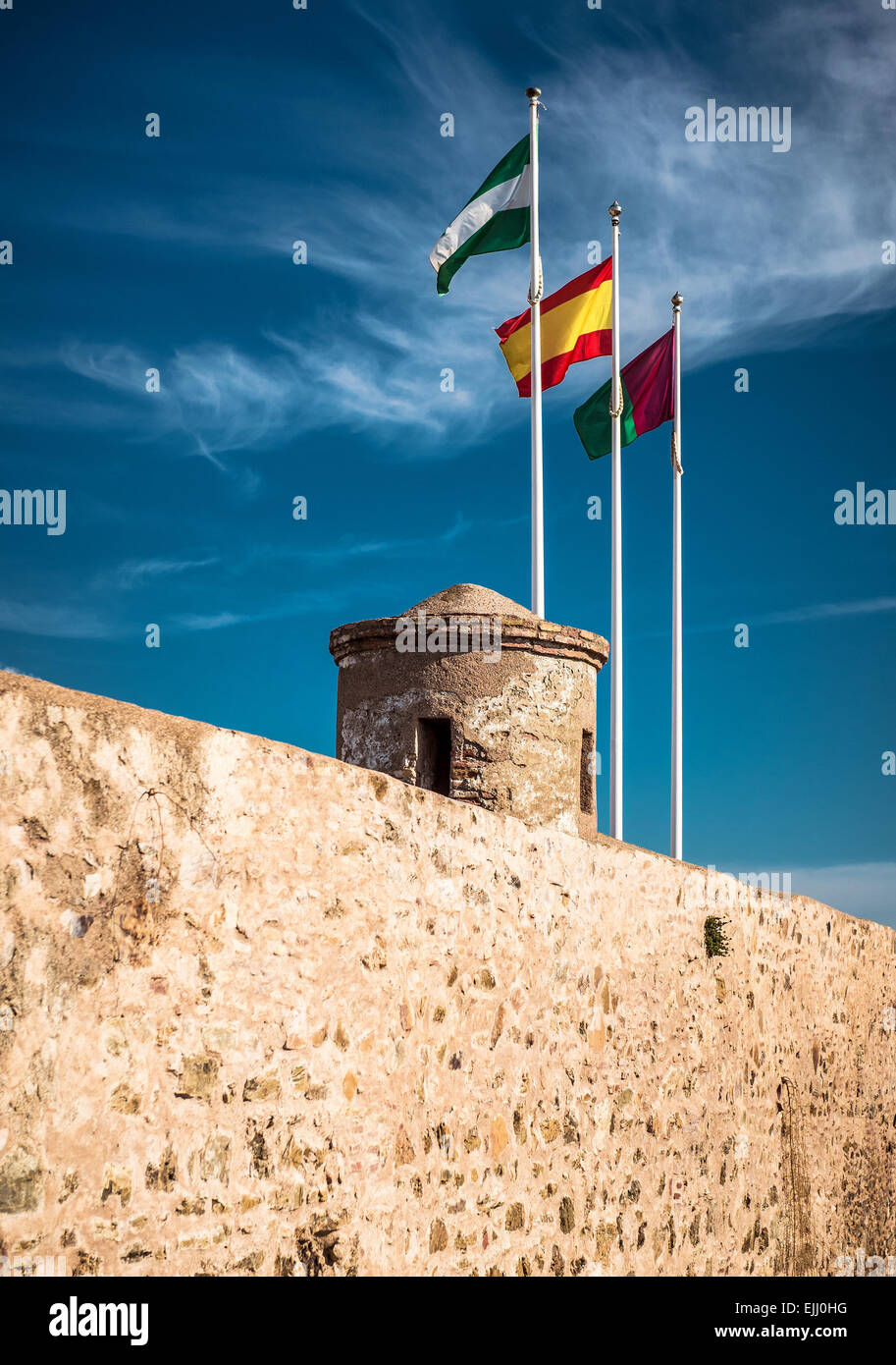 Burg Gibralfaro Stockfoto