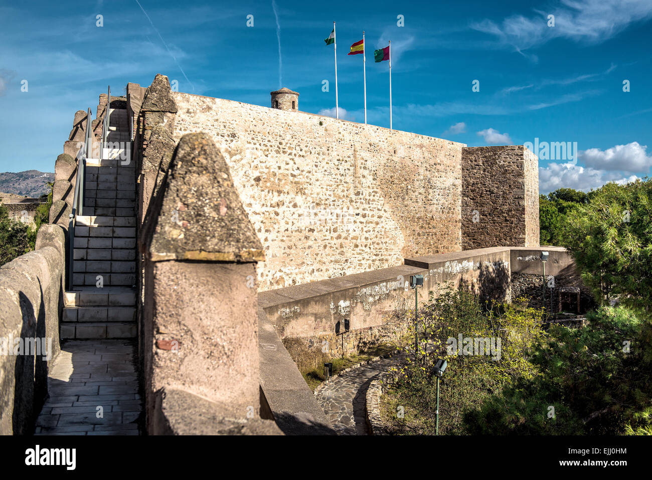 Burg Gibralfaro Stockfoto