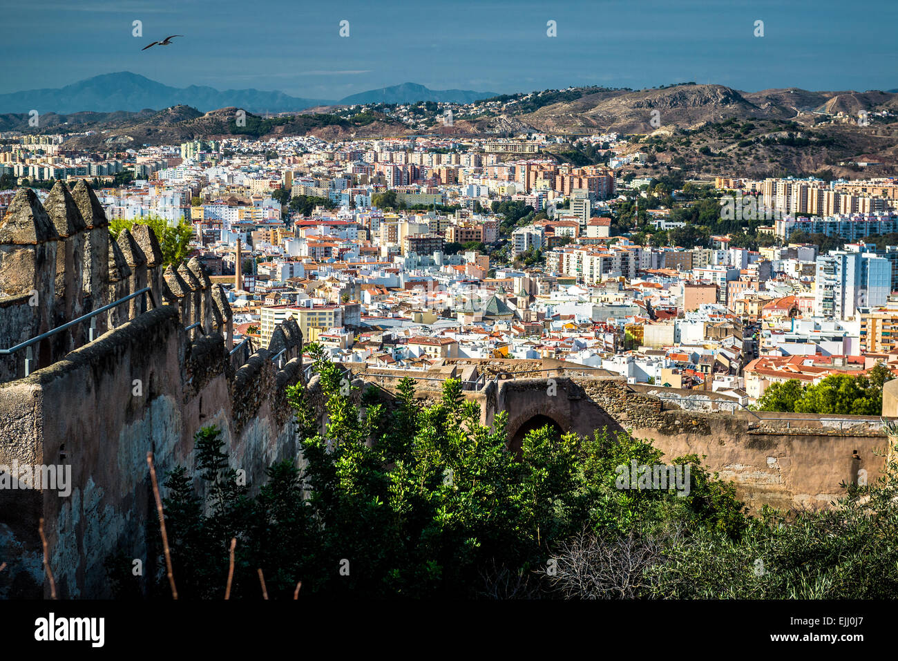 Malaga Stadtbild Stockfoto