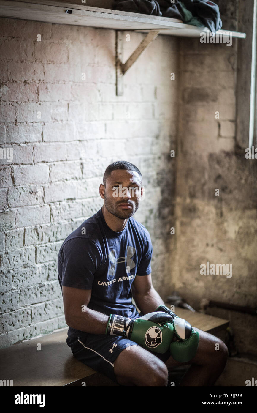 Sheffield, UK. 20. März 2015. IBF im Weltergewicht World Champion Kell Brook bereitet sich auf seine Titelverteidigung am SA 28/März gegen Jo Jo Dan in Sheffield. Abbildung in der Wincobank Gym in Sheffield. Bildnachweis: Steve Morgan/Alamy Live-Nachrichten Stockfoto