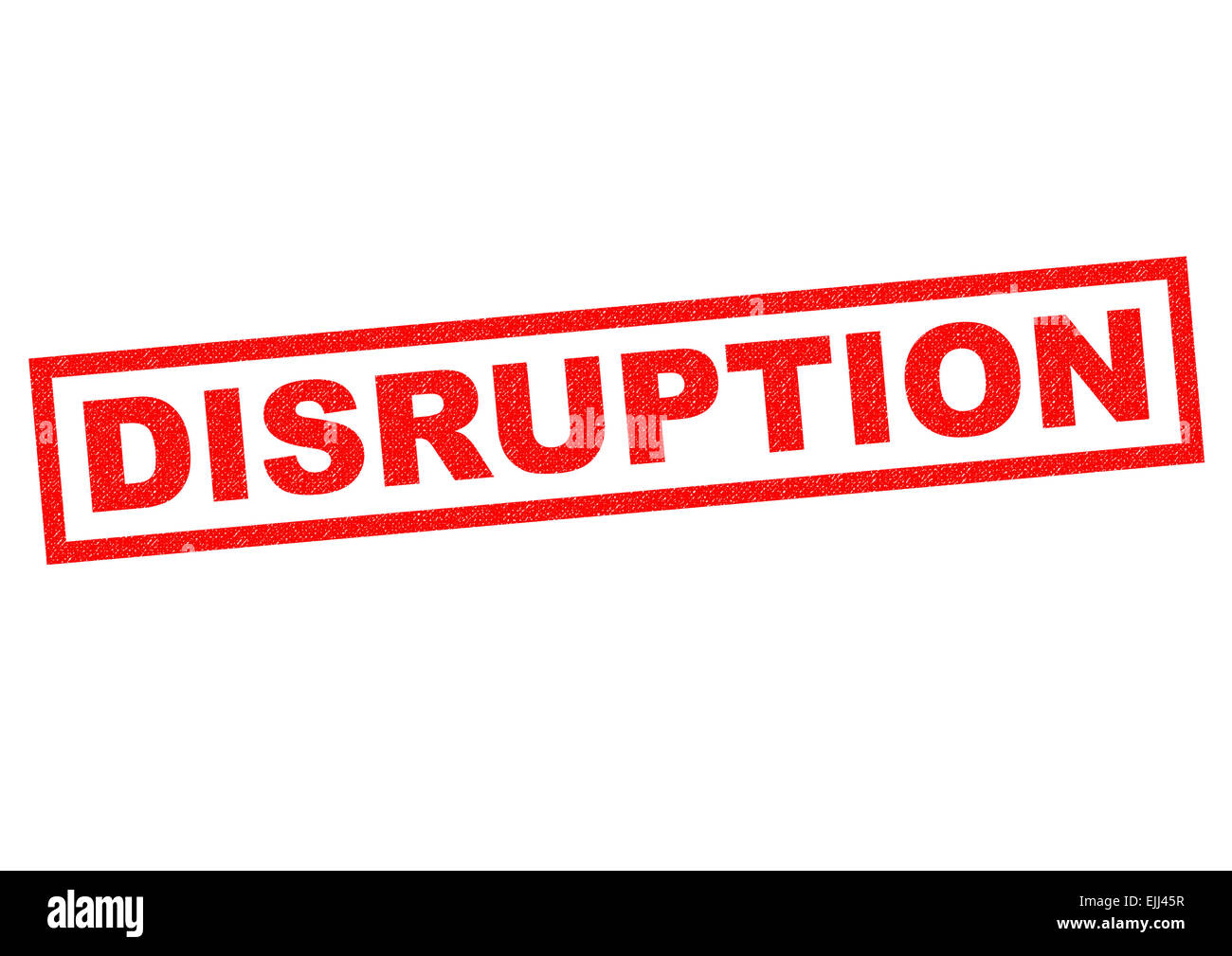Störung, die roten Stempel auf einem weißen Hintergrund. Stockfoto