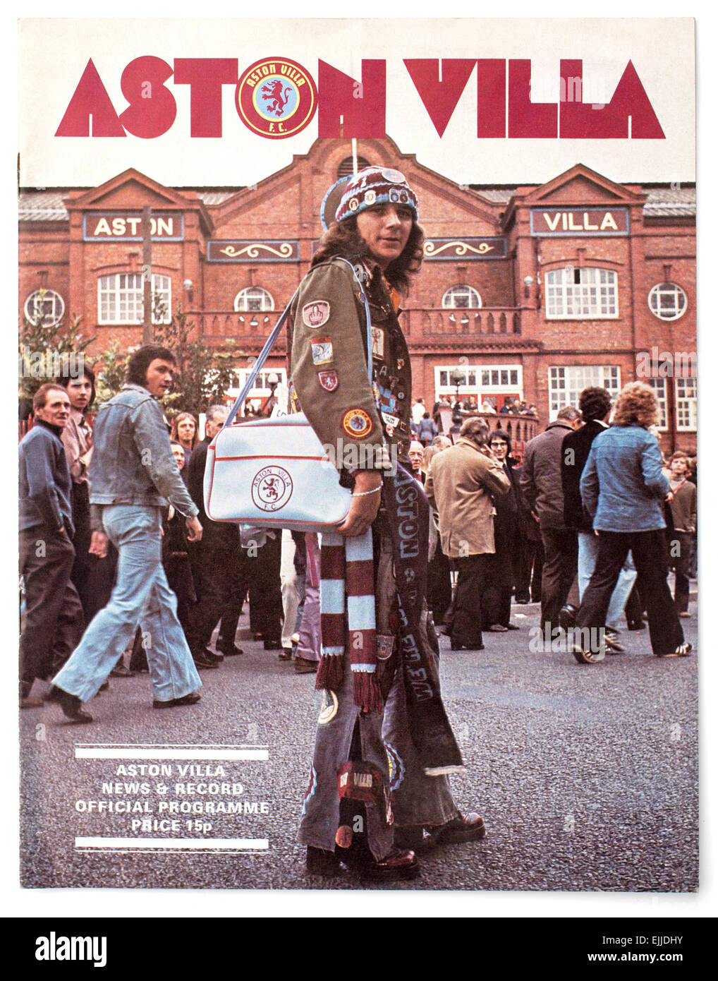 Jahrgang 1970 Aston Villa Football Programm Stockfoto