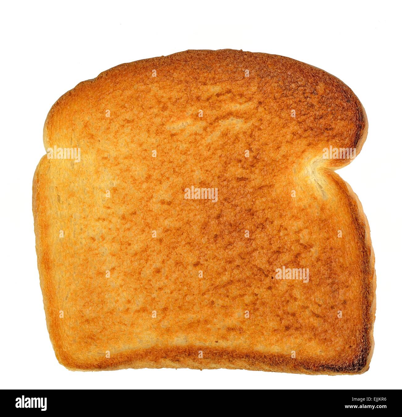 Scheibe weißen Toast auf einem weißen Hintergrund. Stockfoto