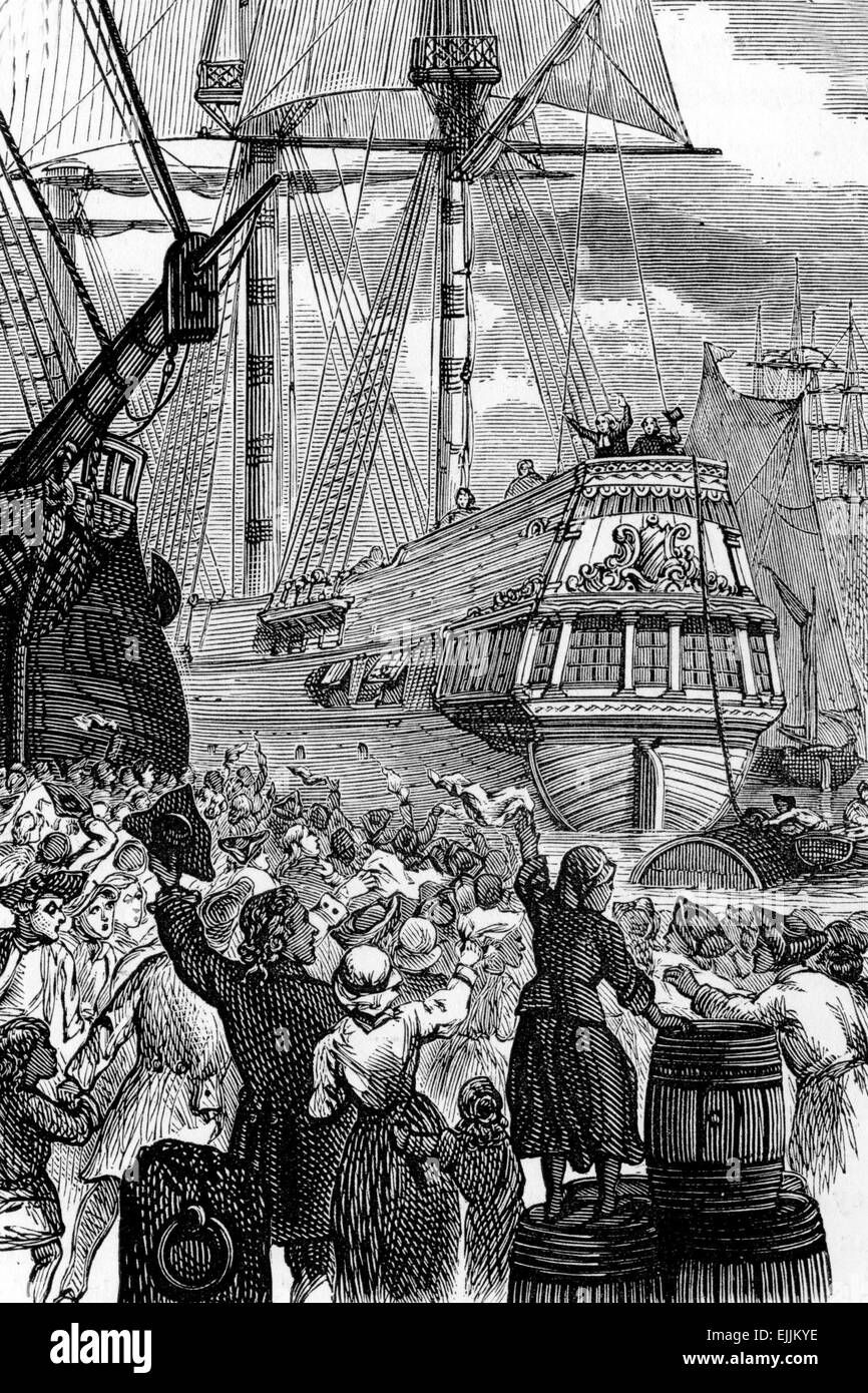 Prediger John Wesley fährt aus Irland, Gravur von Auszügen aus der