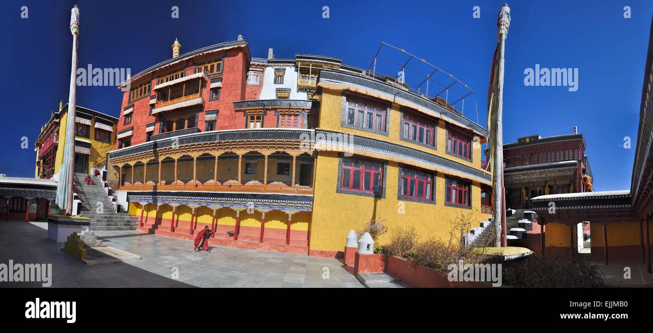 Malerische Aussicht auf die Thikse Kloster in Ladakh, Indien Stockfoto