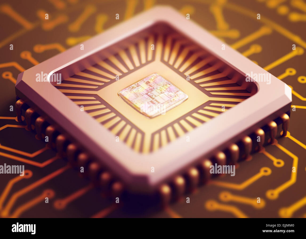 Mikrochip, Computer Bild. Stockfoto