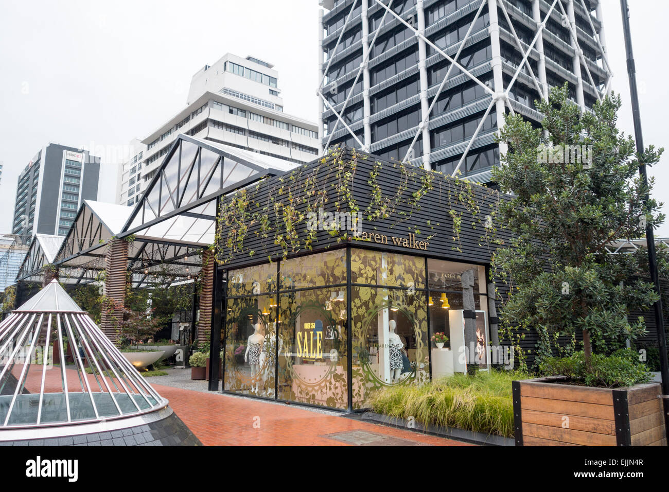 Britomart Einzelhandels- und Fußgängerzone, Auckland, Neuseeland Stockfoto