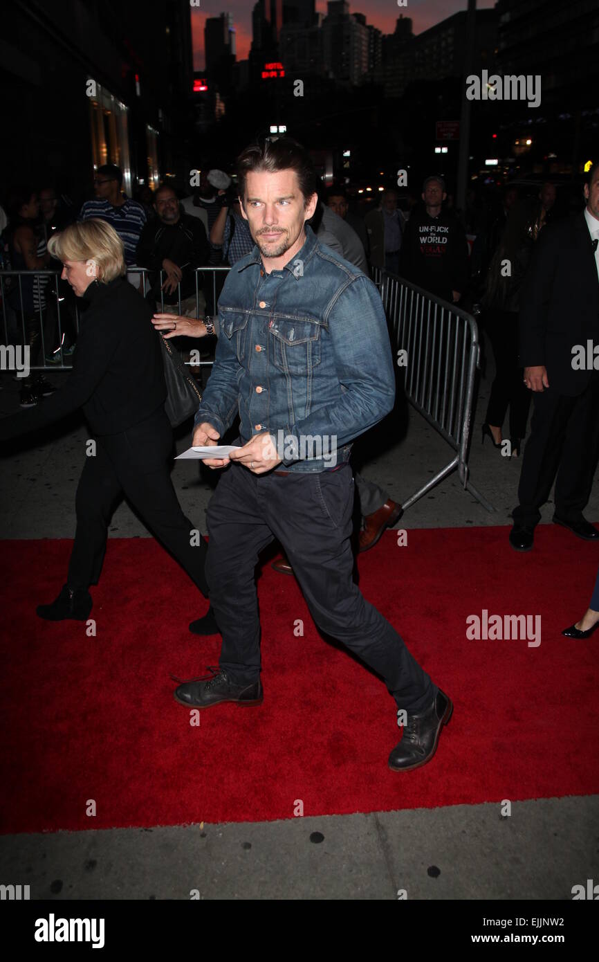 IMAX-Erlebnis-Sondervorstellung "The Equalizer" bei AMC Lincoln Square - Ankünfte Featuring: Ethan Hawke Where: New York City, New York, USA bei: 22 Sep 2014 Stockfoto