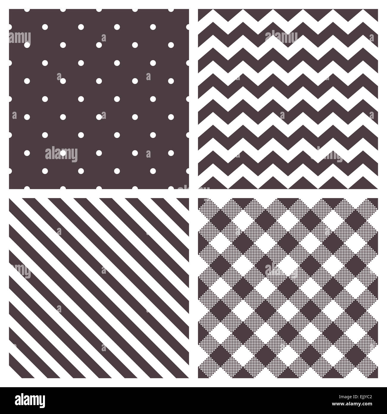 Abstrakte Musterdesign set in schwarz / weiß Stockfoto
