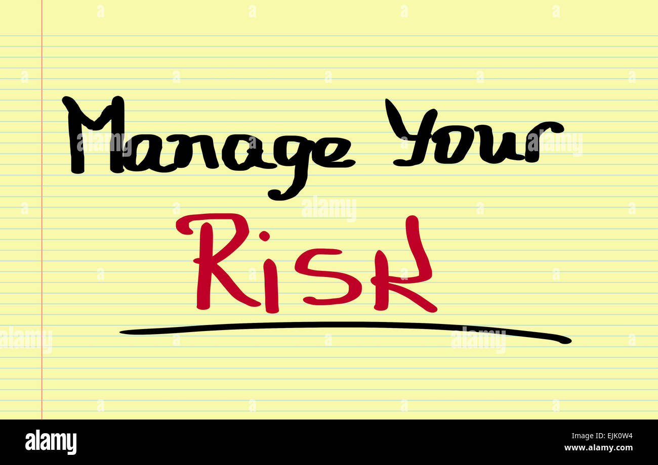 Verwalten Sie Ihr Risiko-Konzept Stockfoto