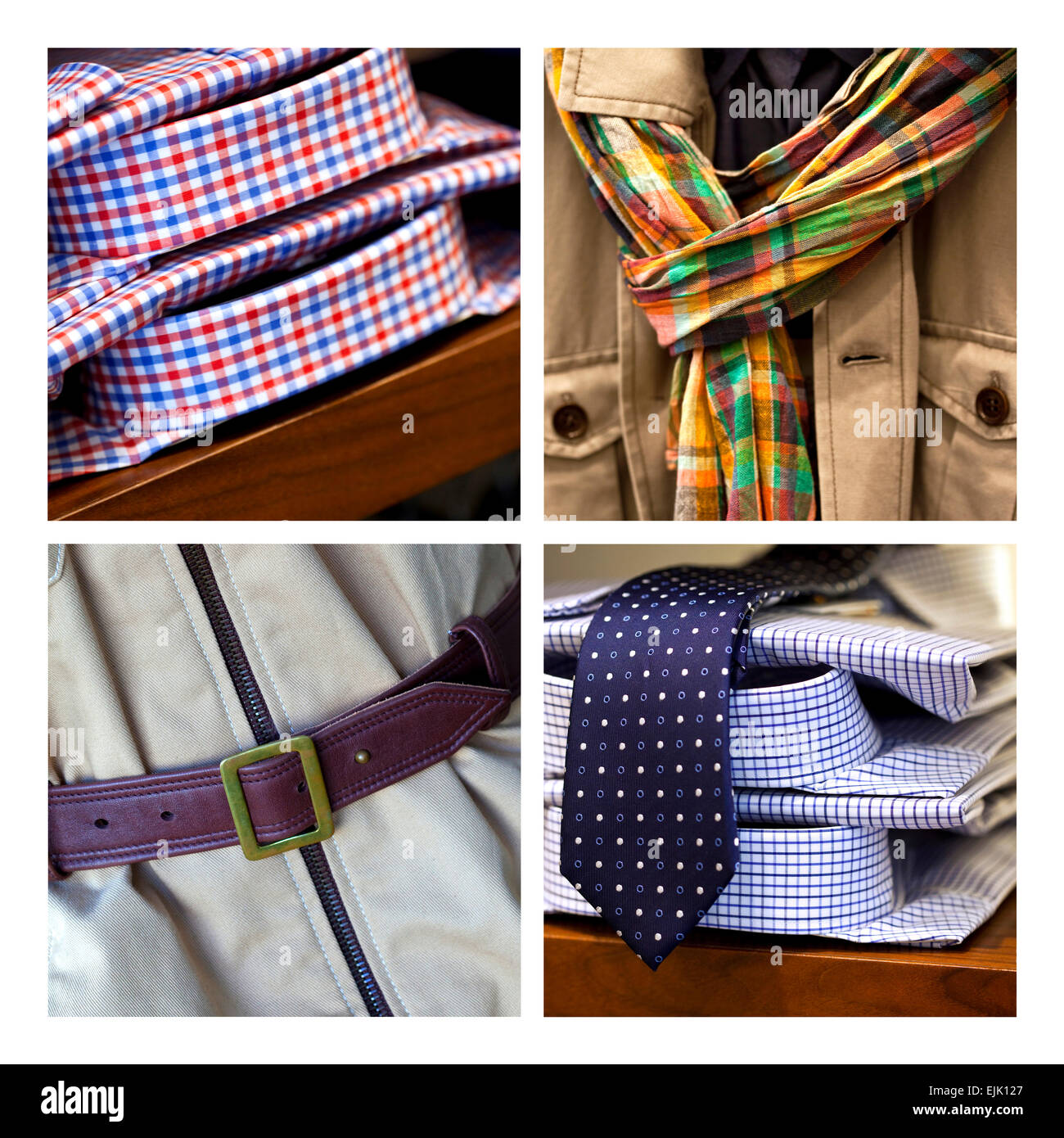 Collage aus verschiedenen Herrenbekleidung Stockfoto