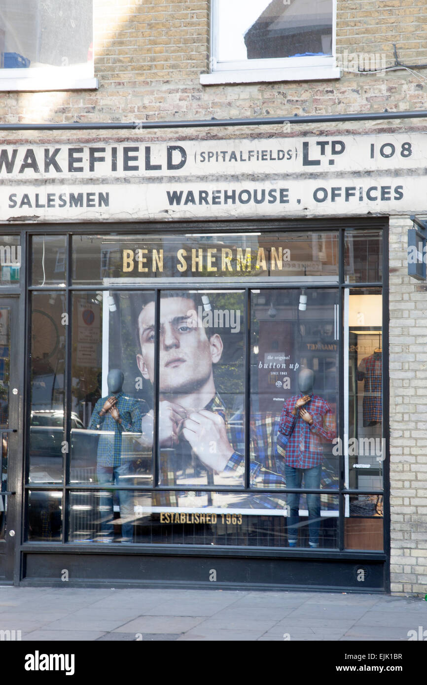 Ben Sherman Mens Fashion Shop, Shoreditch, London, England, Vereinigtes Königreich Stockfoto