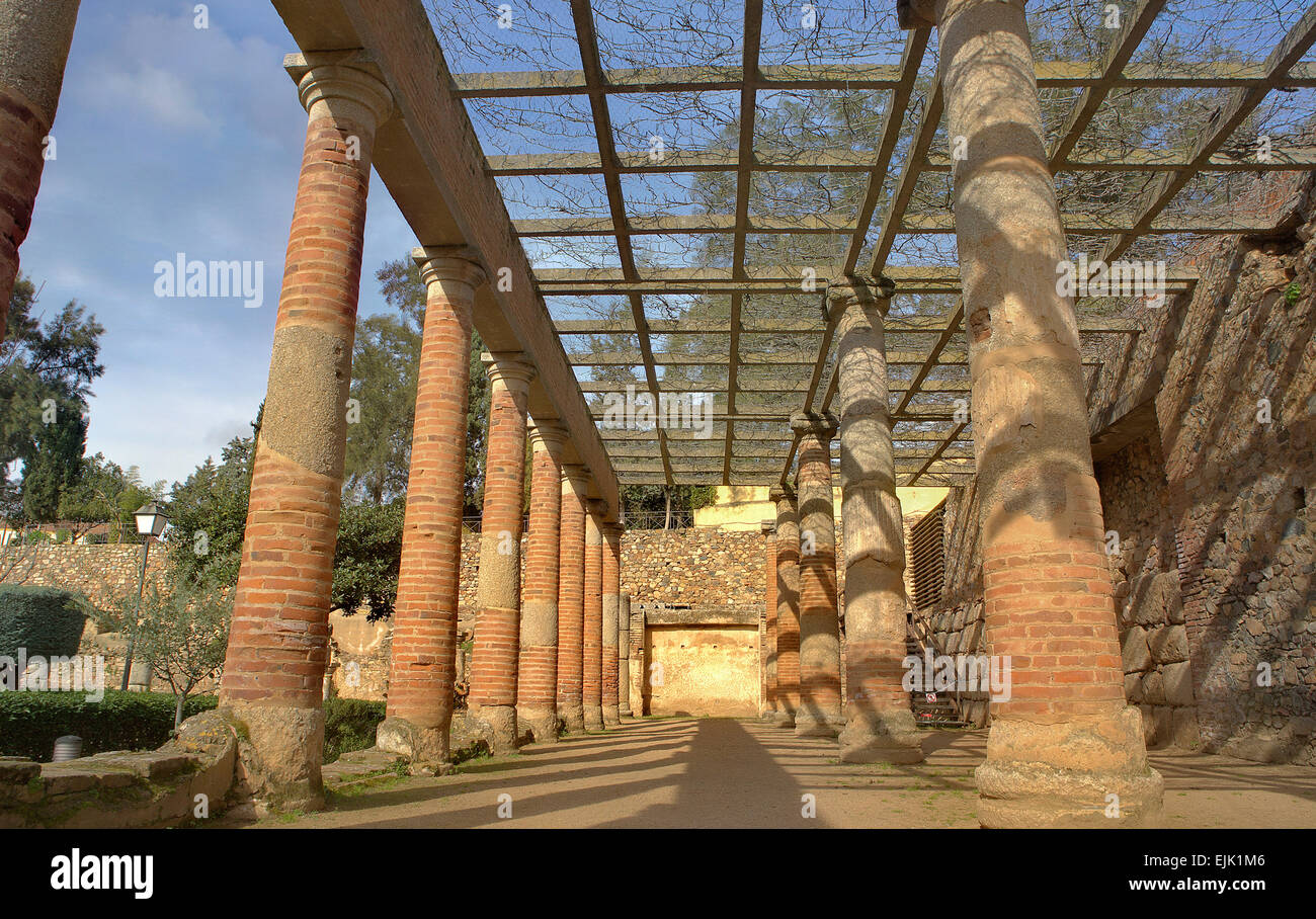 Römische Theater, in das archäologische Ensemble von Mérida, eine der größten und umfangreichsten archäologischen Stätten in S Stockfoto