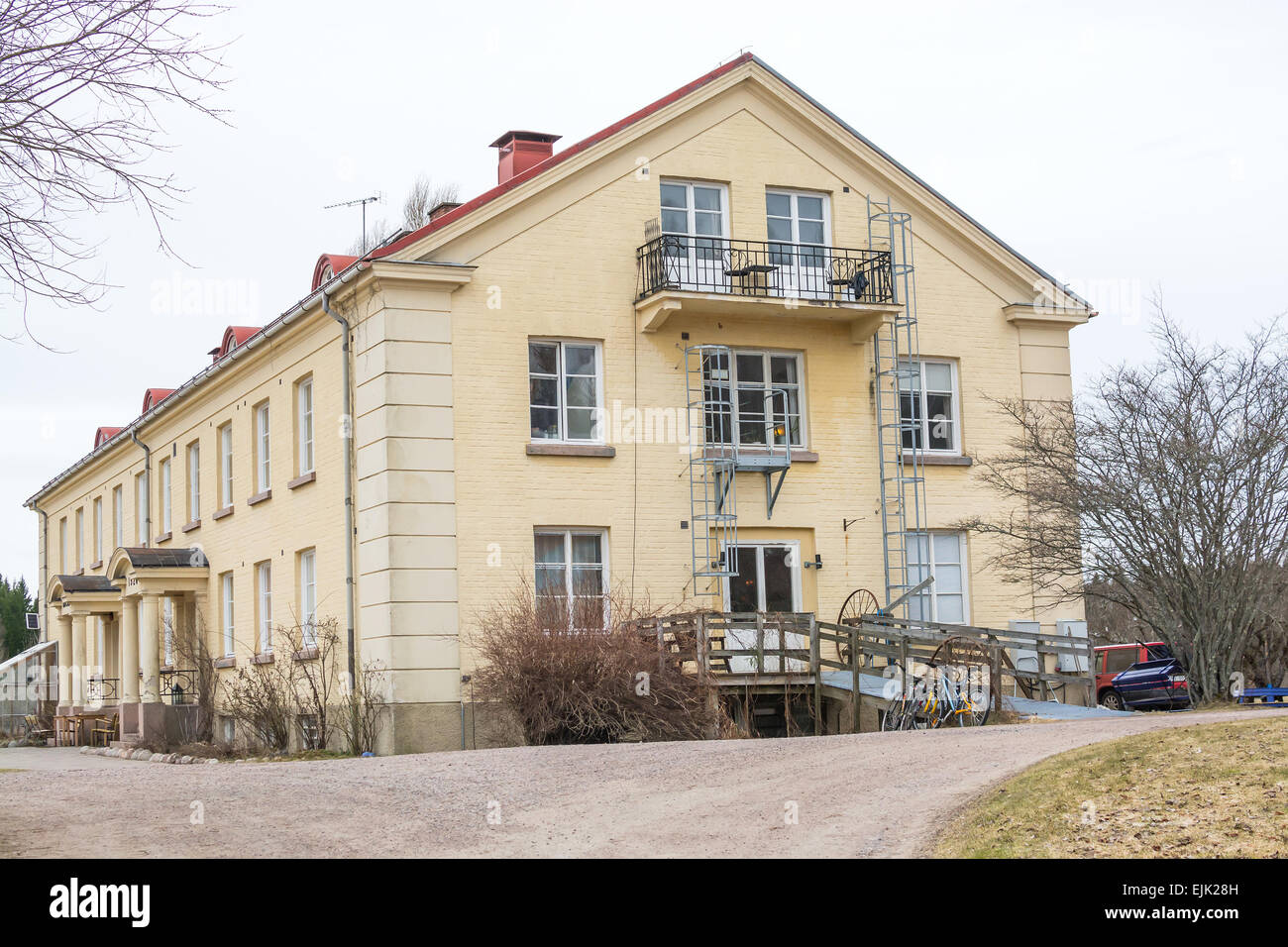 Hauptgebäude von Retreat Zentrum Angsbacka 22. März 2015 in Molkom, Schweden. Stockfoto