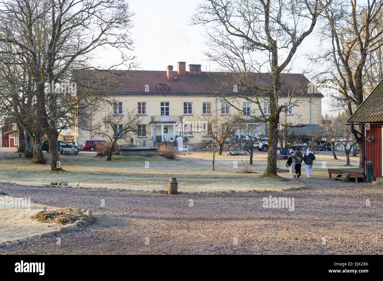 Angsbacka in Molkom, Schweden, mit Menschen, die Teilnahme an einem Kurs am 19. März 2015 in Molkom, Schweden. Stockfoto