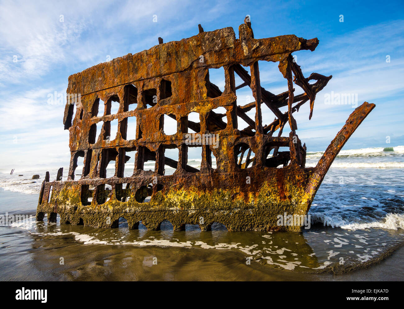 Peter Iredale Schiffswrack - Küste von Oregon Stockfoto