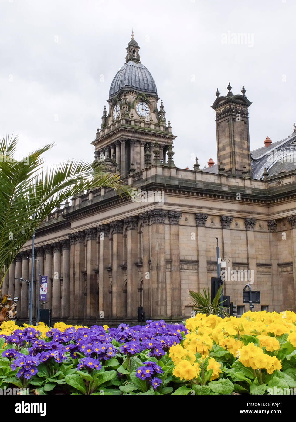 Leeds, Rathaus, Uhr, Innenstadt, Yorkshire Stockfoto