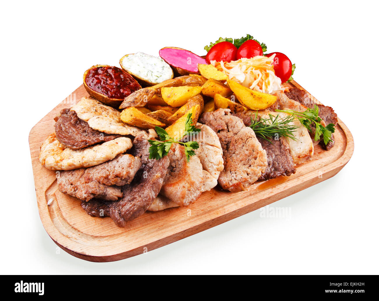 Kartoffeln mit Fleisch Stockfoto