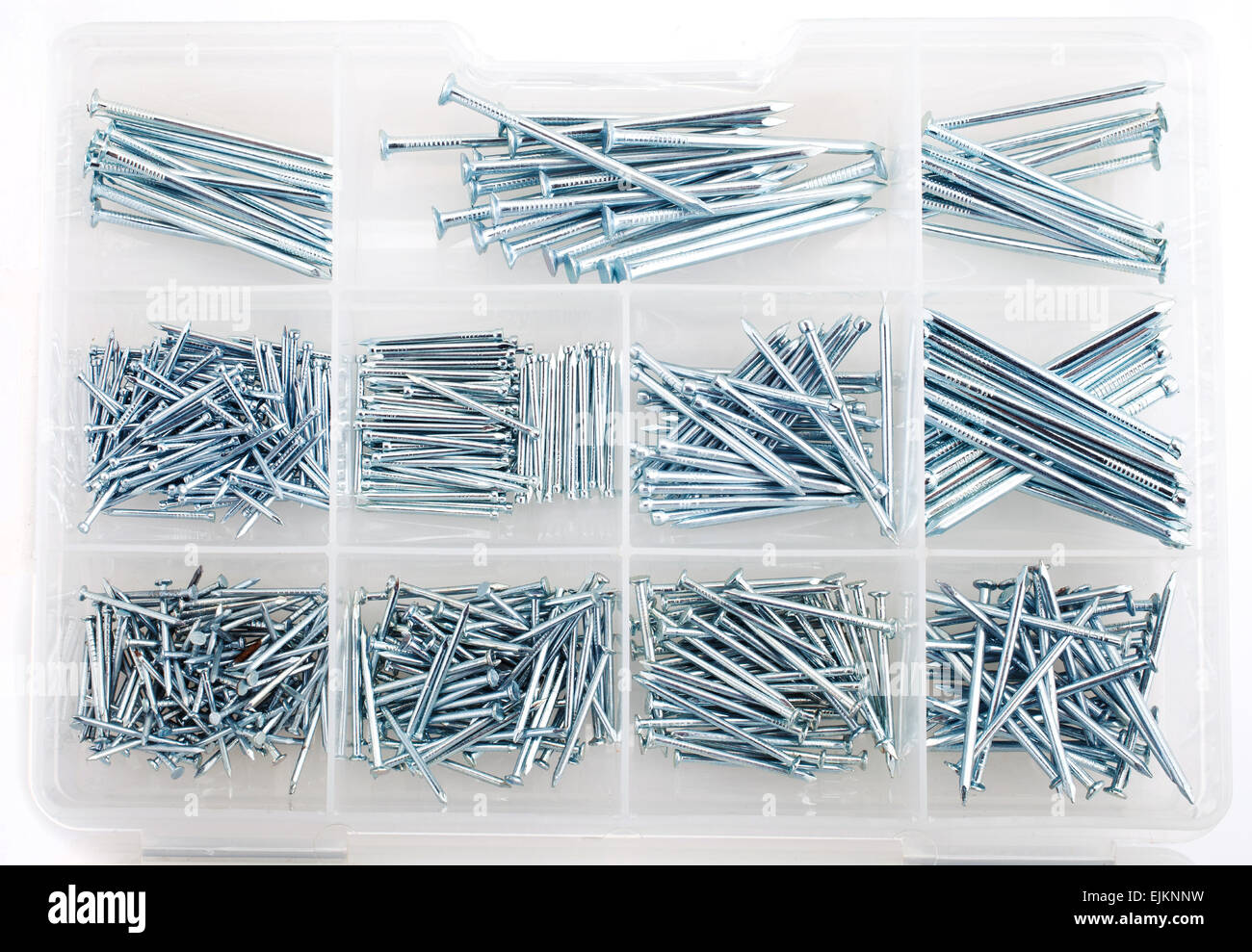 Stahl Nägel Stockfoto