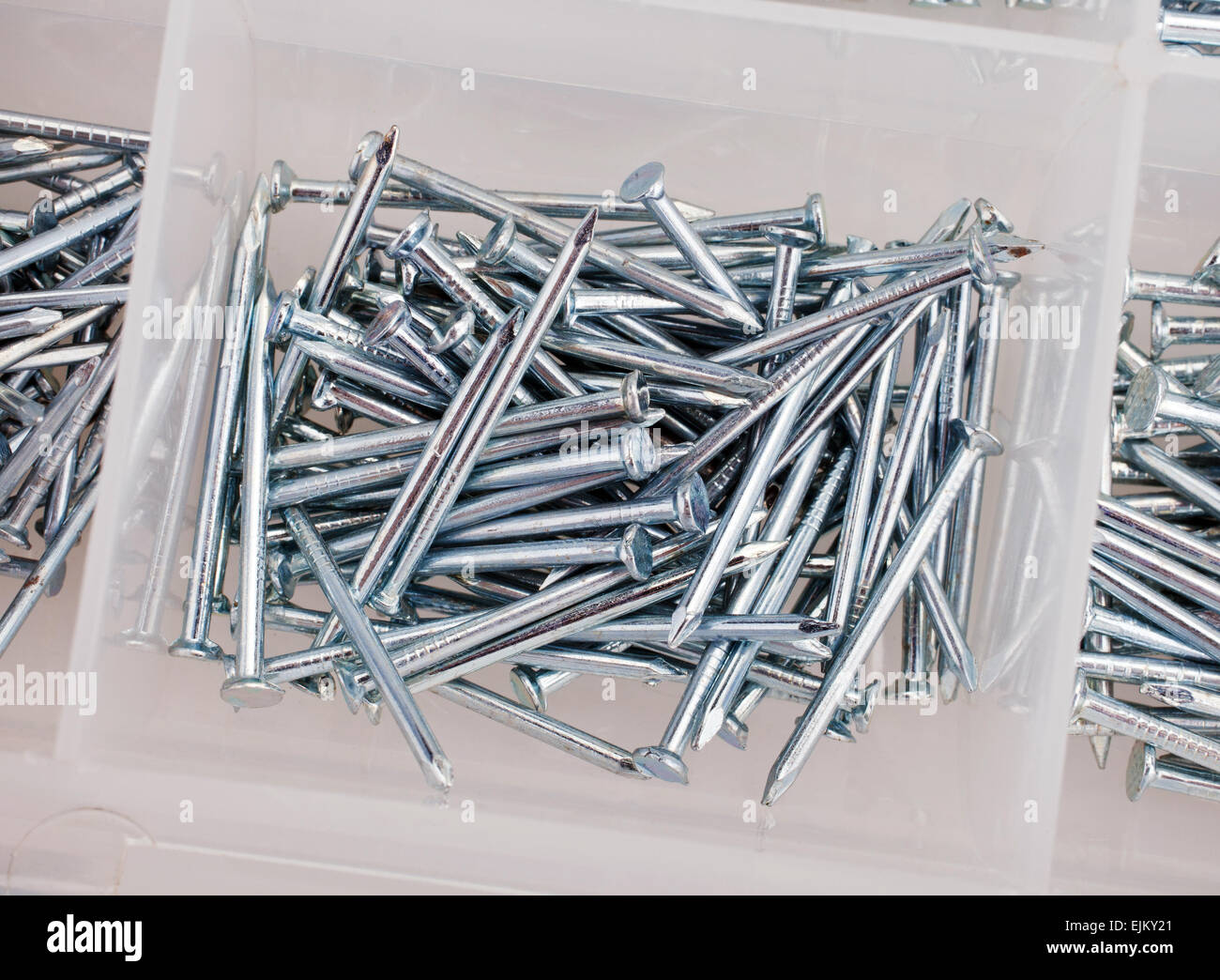 Stahl Nägel Stockfoto