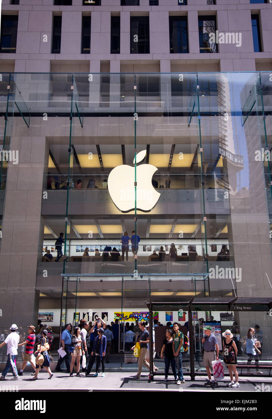 SYDNEY, Australien - 2. Februar 2015: Detail aus Apple Shop in Sidney, Australien. Apple ist amerikanisches multinationales Unternehmen f Stockfoto