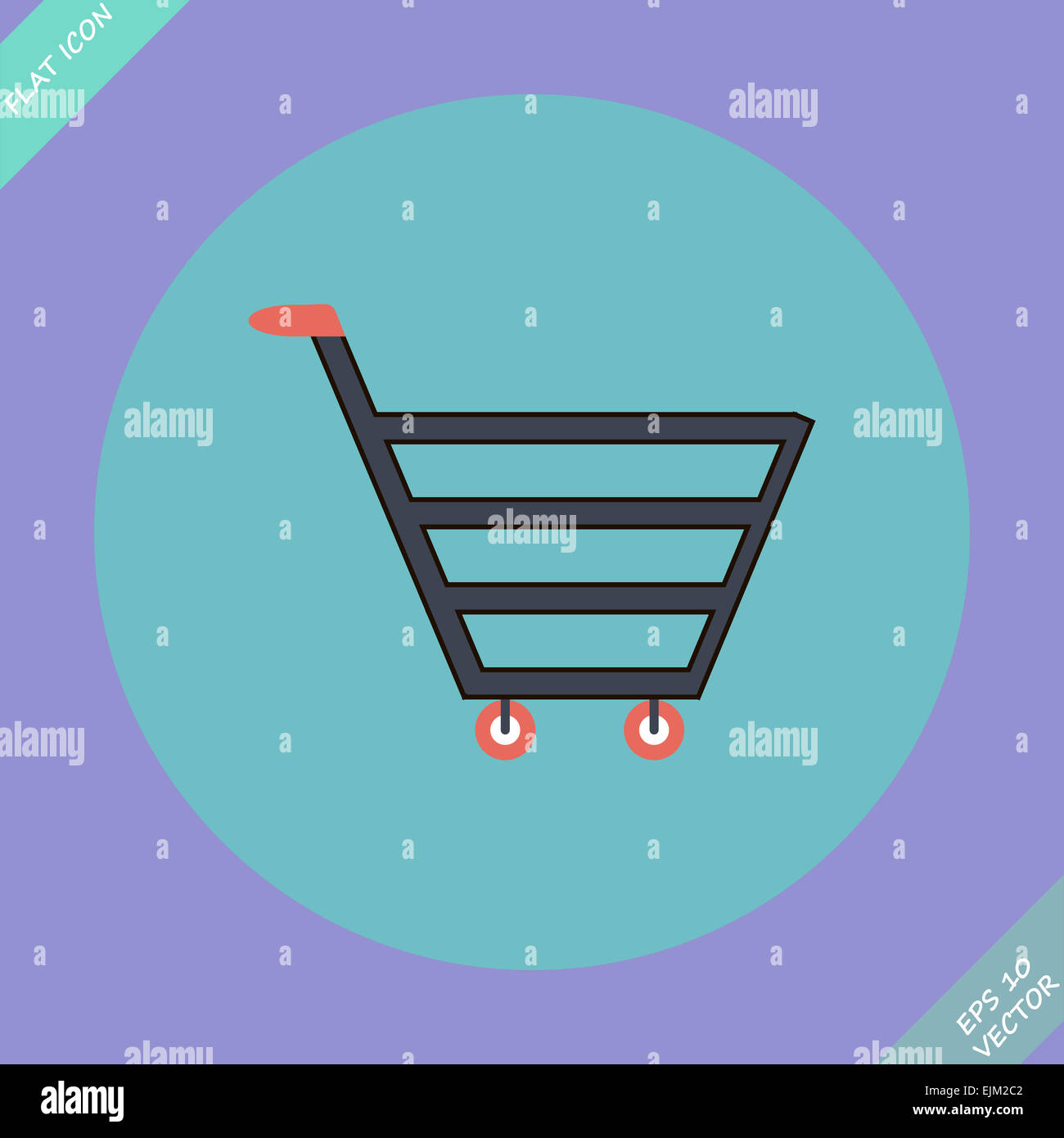 Shopping Cart-Zeichen - Vektor-Illustration. Stockfoto