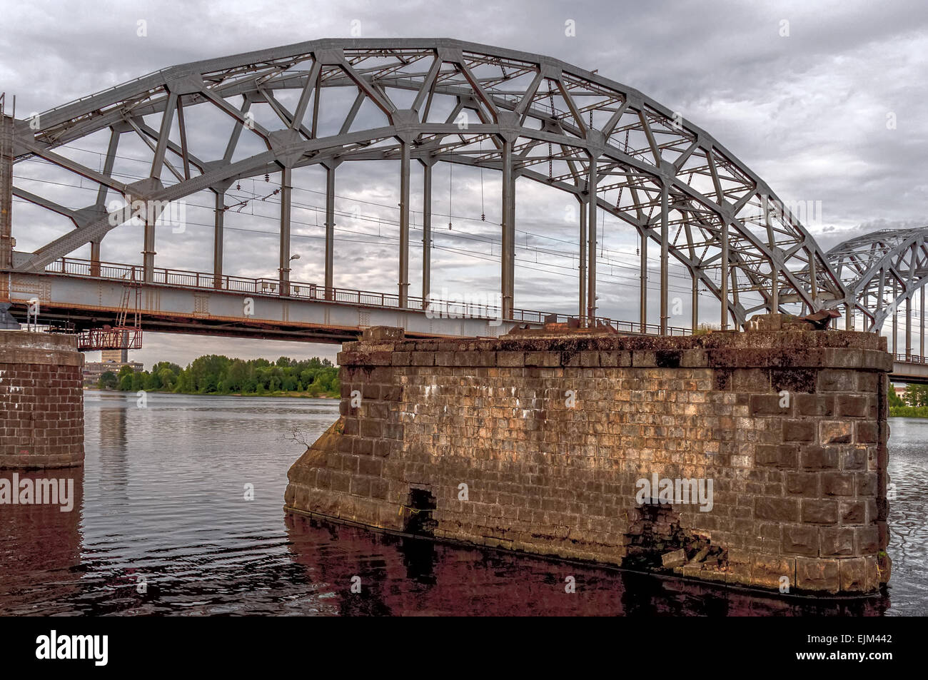 Eisenbahnbrücke Stockfoto