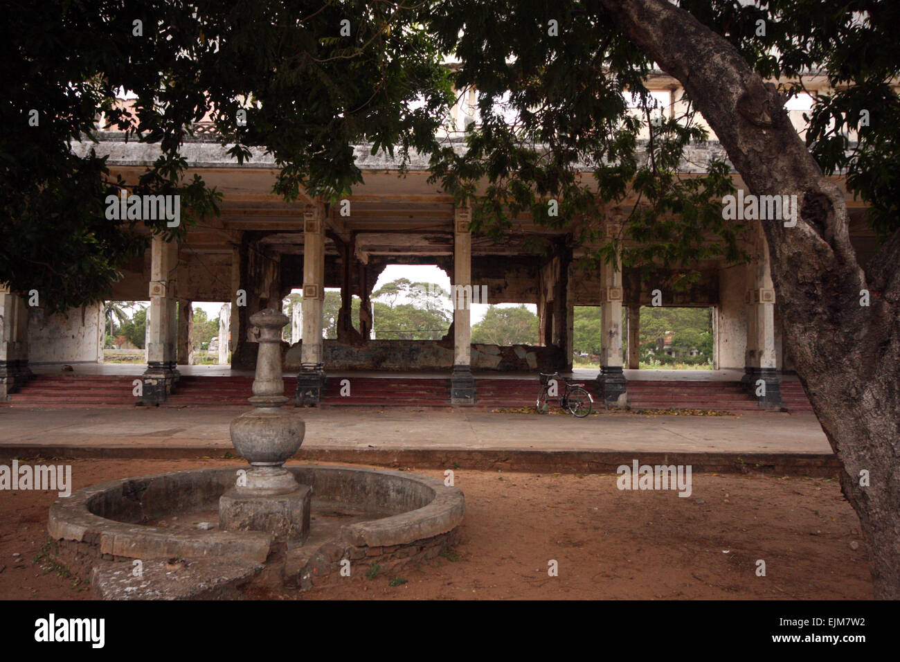 Zerstörter Bahnhof, Jaffna, Sri Lanka Stockfoto