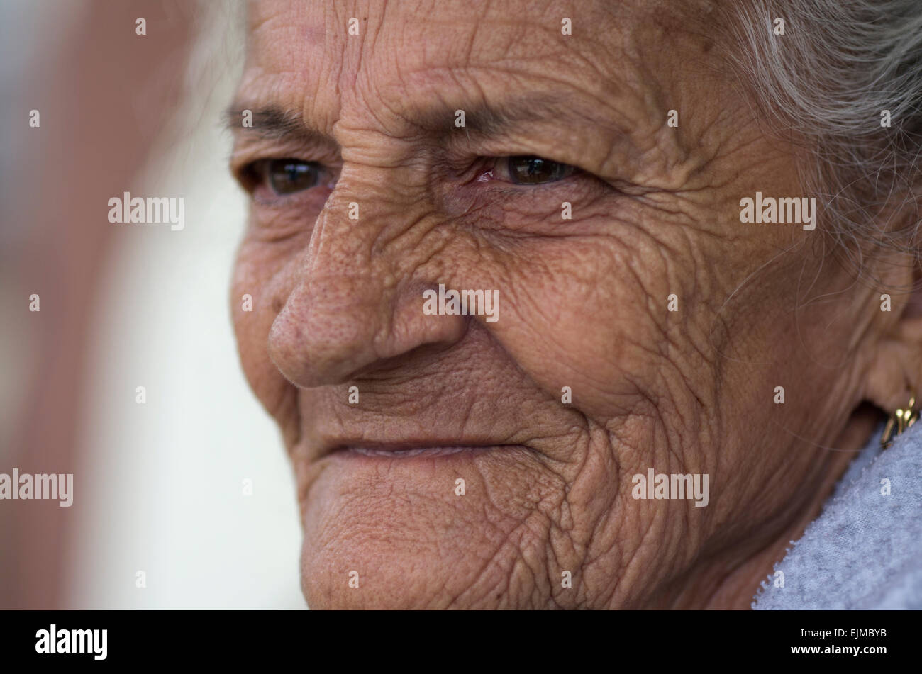 Frauen sind 80 Jahre alt in Playa Larga Kuba Anzeichen eines langen Lebens noch würdevoll und freundlich. Stockfoto