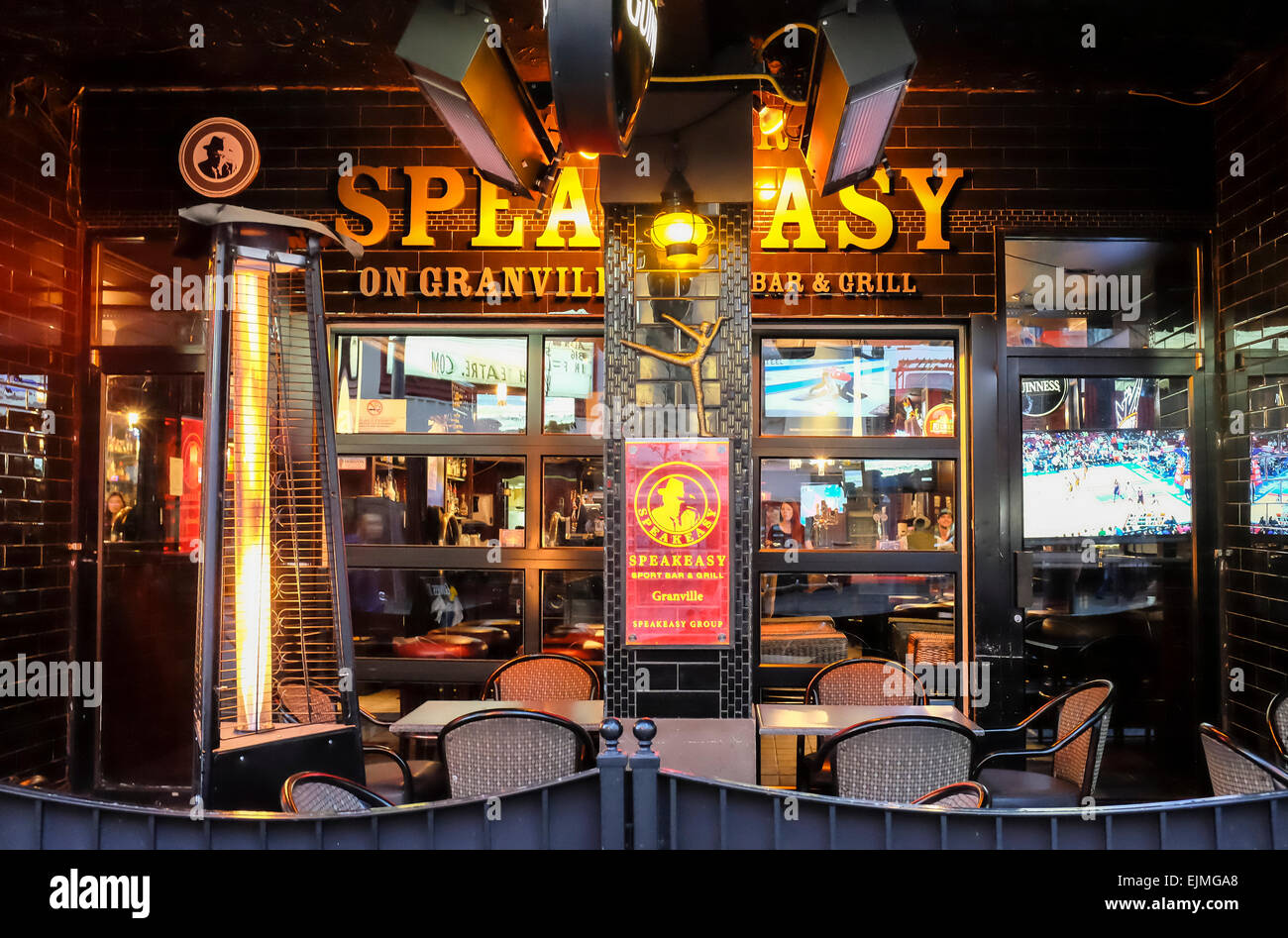 Speakeasy Bar & Grill, Granville Street, Vancouver, Kanada Stockfoto
